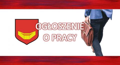 ogłoszenie  pracy z logo Gminy