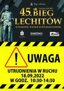 plakat reklamujący 44 Bieg Lechitów